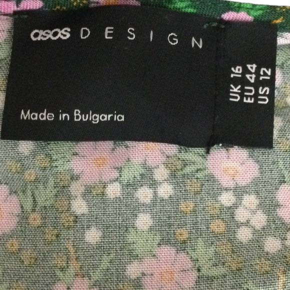 ASOS Cottage Core Collared Midi Tea Dress in Floral Print Nwot - Picture 14 of 14